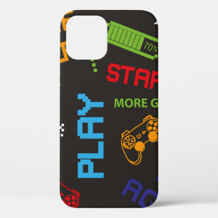 naadloos abstract patroon in pixelspelstijl. Wit Case-Mate iPhone Case