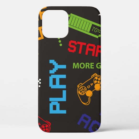 naadloos abstract patroon in pixelspelstijl. Wit Case-Mate iPhone Case (Achterkant)