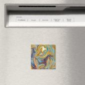 Naadloos abstract patroon magneet (Insitu (Vaatwasser))