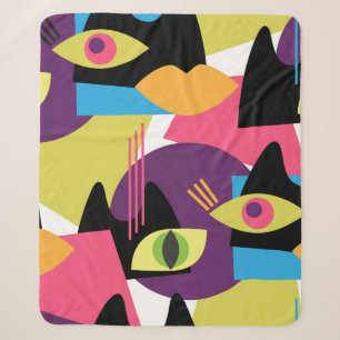 Naadloos abstract patroon met abstracte uitslag sherpa deken