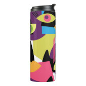 Naadloos abstract patroon met abstracte uitslag thermosbeker (Gedraaid links)