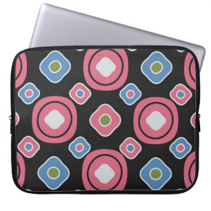 Naadloos abstract patroon met het afbeelding ovaal laptop sleeve