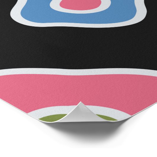 Naadloos abstract patroon met het afbeelding ovaal poster (Hoek)