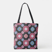 Naadloos abstract patroon met het afbeelding ovaal tote bag (Achterkant)
