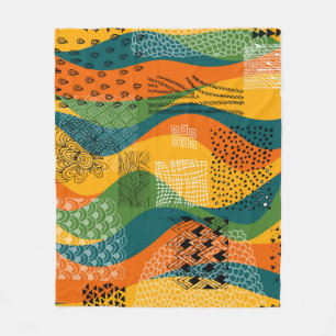 Naadloos abstract patroon van de golvende pleister fleece deken