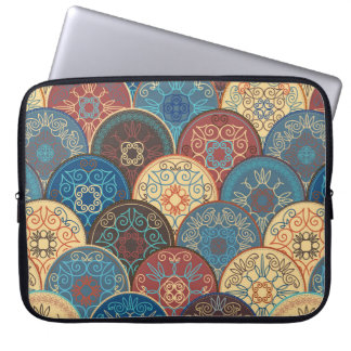 Naadloos abstract patroon van driehoekige abstra laptop sleeve
