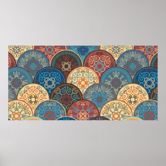 Naadloos abstract patroon van driehoekige abstra poster (Voorkant)