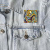 Naadloos abstract patroon vierkante button 5,1 cm (In situ)