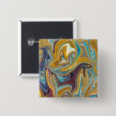 Naadloos abstract patroon vierkante button 5,1 cm (Voorkant /achterkant)