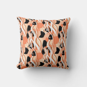 Naadloos abstract trendpatroon met perzik kussen
