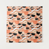 Naadloos abstract trendpatroon met perzik wandkleed (Voorkant (horizontaal))