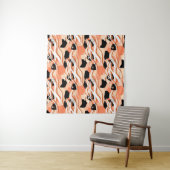 Naadloos abstract trendpatroon met perzik wandkleed (In situ)