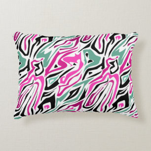 Naadloos abstract zebra leer modern zwart accent kussen