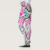 Naadloos abstract zebra leer modern zwart leggings (Links)
