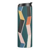 naadloos abstract zigzag, met de hand geschilderd thermosbeker (Gedraaid links)