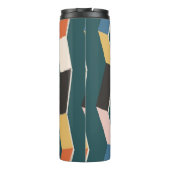 naadloos abstract zigzag, met de hand geschilderd thermosbeker (Achterkant)