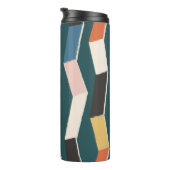 naadloos abstract zigzag, met de hand geschilderd thermosbeker (Geroteerd rechts)