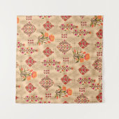 Naadloos abstracte mughaalfloreel patroon wandkleed (Voorkant (horizontaal))