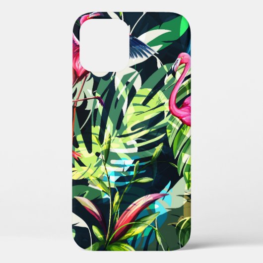 Naadloos achtergrondfloreel patroon. Tropisch verl Case-Mate iPhone Case (Achterkant)