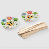 Naadloos achtergrondontwerp met kleurrijke bloemen handwaaier (Niet-gemonteerd)