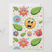 Naadloos achtergrondontwerp met kleurrijke bloemen kaart (Voorkant)