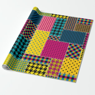 Naadloos achtergrondpatroon. Geometrische patchwor Cadeaupapier
