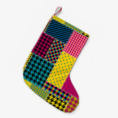 Naadloos achtergrondpatroon. Geometrische patchwor Kleine Kerstsok (Voorkant (Hangend))