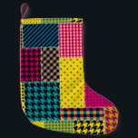 Naadloos achtergrondpatroon. Geometrische patchwor Kleine Kerstsok<br><div class="desc">Naadloos achtergrondpatroon. Geometrisch patroon van een rechthoek</div>