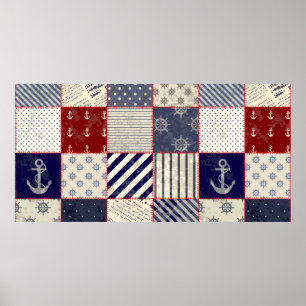 Naadloos achtergrondpatroon. Hij zal eindeloos teg Poster