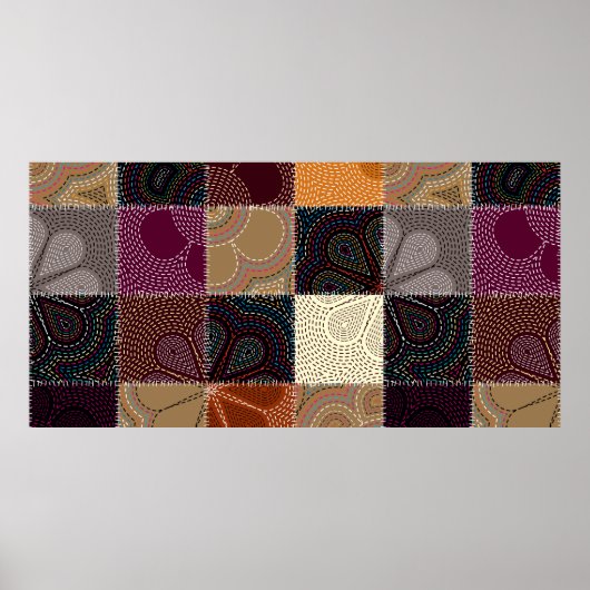 Naadloos achtergrondpatroon. Hij zal eindeloos teg Poster (Voorkant)