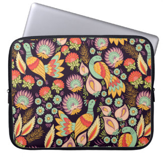 Naadloos achtergrondpatroon in traditioneel folk f laptop sleeve