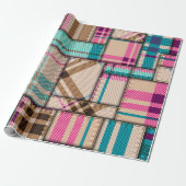 Naadloos achtergrondpatroon. Patchwerkpatroon met Cadeaupapier (Uitgerold)