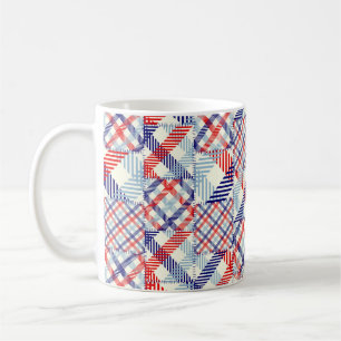 Naadloos achtergrondpatroon. Patchwerkpatroon van Koffiemok