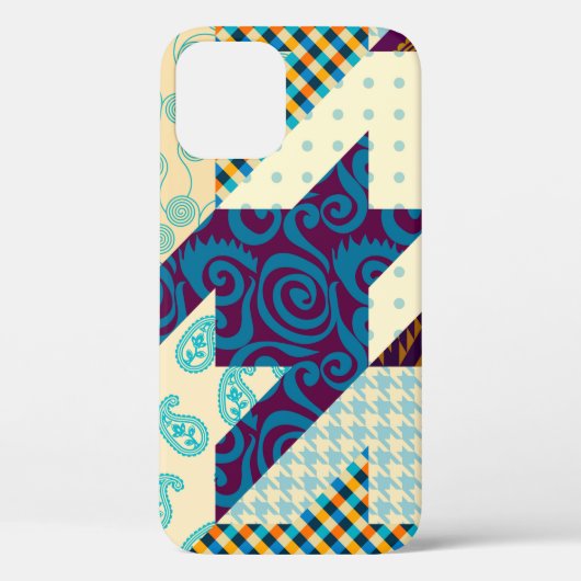 Naadloos achtergrondpatroon. Patchwork patroon. Vi Case-Mate iPhone Case (Achterkant)