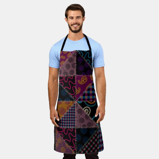 Naadloos achtergrondpatroon. Patchwork patroon. Vi Schort (Gedragen)