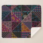 Naadloos achtergrondpatroon. Patchwork patroon. Vi Sherpa Deken (Voorkant (horizontaal))