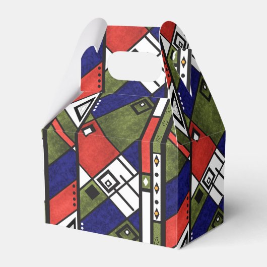 Naadloos afrikaans ethnos traditioneel textuurpatr bedankdoosjes (Voorkant Zijde)