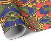 Naadloos afrikaans ethnos traditioneel textuurpatr cadeaupapier (Rol Hoek)