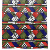 Naadloos afrikaans ethnos traditioneel textuurpatr douchegordijn (Voorkant)