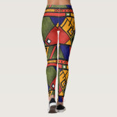 Naadloos afrikaans ethnos traditioneel textuurpatr leggings (Achterkant)