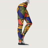 Naadloos afrikaans ethnos traditioneel textuurpatr leggings (Rechts)