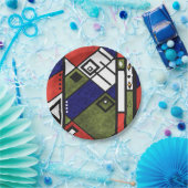 Naadloos afrikaans ethnos traditioneel textuurpatr papieren bordje (Feest)