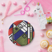 Naadloos afrikaans ethnos traditioneel textuurpatr papieren bordje (Feest)