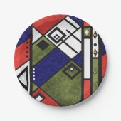 Naadloos afrikaans ethnos traditioneel textuurpatr papieren bordje (Voorkant)