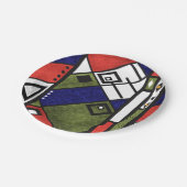 Naadloos afrikaans ethnos traditioneel textuurpatr papieren bordje (Gekanteld)