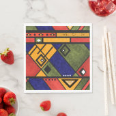 Naadloos afrikaans ethnos traditioneel textuurpatr servet (Insitu)