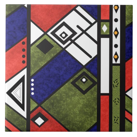 Naadloos afrikaans ethnos traditioneel textuurpatr tegeltje (Voorkant)