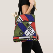 Naadloos afrikaans ethnos traditioneel textuurpatr tote bag (Dichtbij)