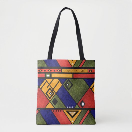 Naadloos afrikaans ethnos traditioneel textuurpatr tote bag (Voorkant)