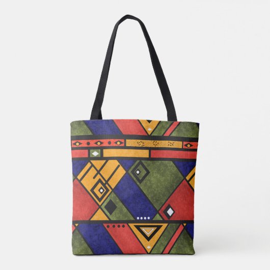 Naadloos afrikaans ethnos traditioneel textuurpatr tote bag (Achterkant)